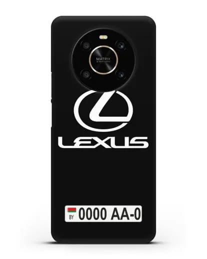 Чехол Lexus с автомобильным номером силиконовый для Honor X9