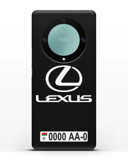Чехол Lexus с автомобильным номером силиконовый для Honor X9a