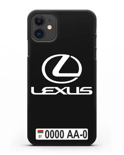 Чехол Lexus с автомобильным номером силиконовый для iPhone 11