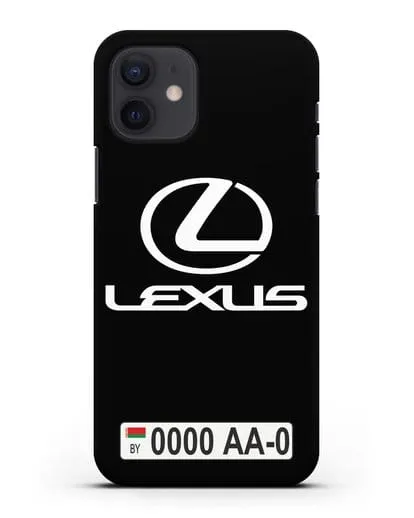 Чехол Lexus с автомобильным номером силиконовый для iPhone 12