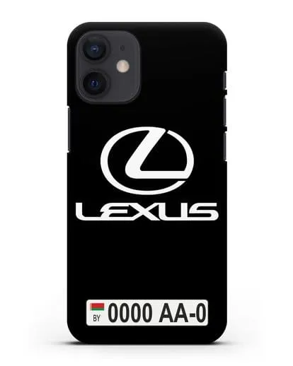 Чехол Lexus с автомобильным номером силиконовый для iPhone 12 mini