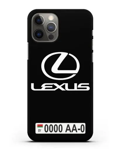 Чехол Lexus с автомобильным номером силиконовый для iPhone 12 Pro