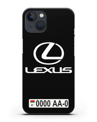 Чехол Lexus с автомобильным номером силиконовый для iPhone 13