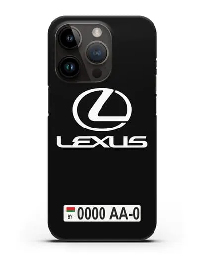 Чехол Lexus с автомобильным номером силиконовый для iPhone 14 Pro