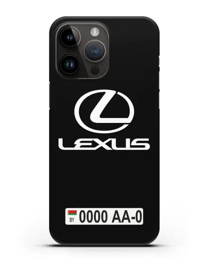 Чехол Lexus с автомобильным номером силиконовый для iPhone 14 Pro Max