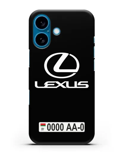 Чехол Lexus с автомобильным номером силиконовый для iPhone 16