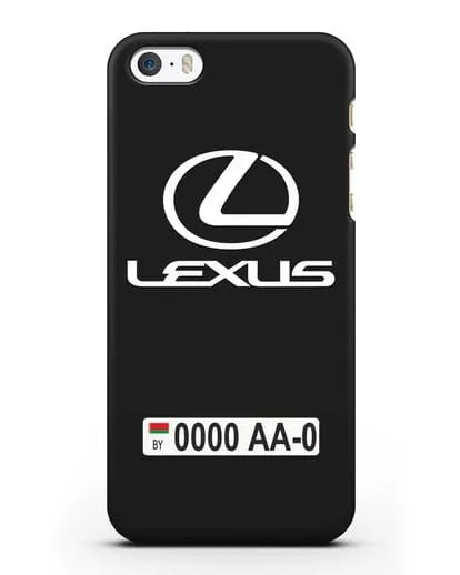 Чехол Lexus с автомобильным номером силиконовый для iPhone 5/5s/SE