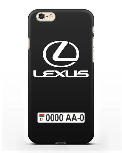 Чехол Lexus с автомобильным номером силиконовый для iPhone 6