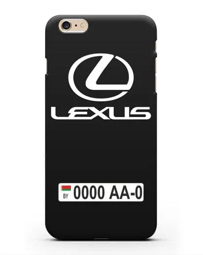 Чехол Lexus с автомобильным номером силиконовый для iPhone 6s Plus