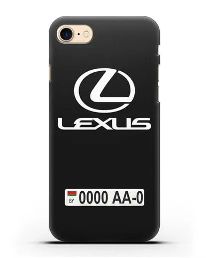 Чехол Lexus с автомобильным номером силиконовый для iPhone 7