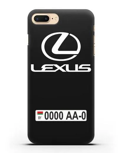Чехол Lexus с автомобильным номером силиконовый для iPhone 7 Plus
