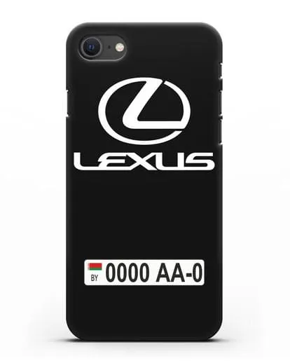Чехол Lexus с автомобильным номером силиконовый для iPhone SE 2020