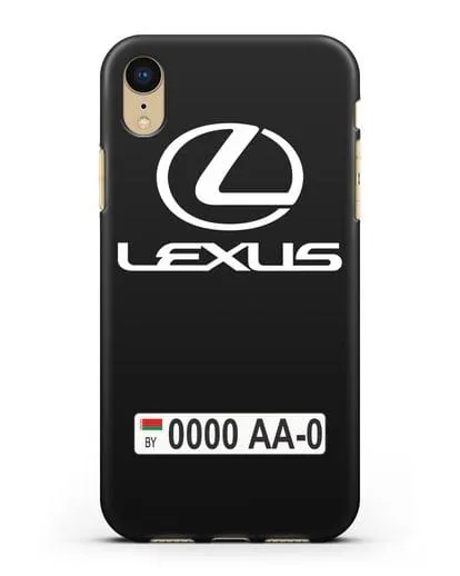 Чехол Lexus с автомобильным номером силиконовый для iPhone XR