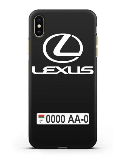 Чехол Lexus с автомобильным номером силиконовый для iPhone XS Max