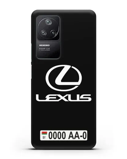 Чехол Lexus с автомобильным номером силиконовый для Xiaomi Poco F4
