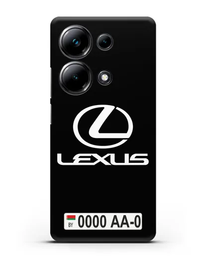 Чехол Lexus с автомобильным номером силиконовый для Xiaomi Poco M6 Pro