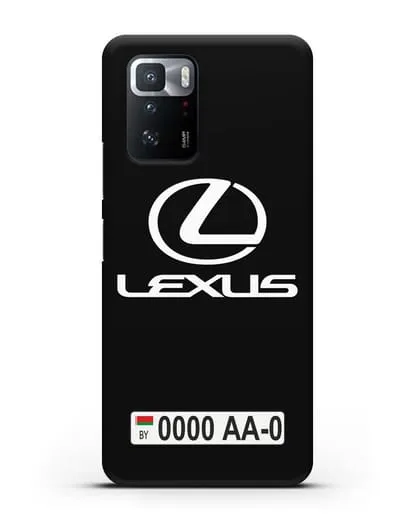 Чехол Lexus с автомобильным номером силиконовый для Xiaomi Poco X3 GT