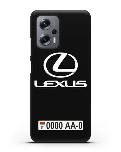 Чехол Lexus с автомобильным номером силиконовый для Xiaomi Poco X4 GT