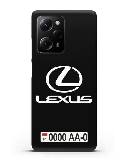 Чехол Lexus с автомобильным номером силиконовый для Xiaomi Poco X5 Pro