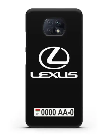 Чехол Lexus с автомобильным номером силиконовый для Xiaomi Redmi Note 9T