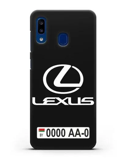 Чехол Lexus с автомобильным номером силиконовый для Samsung Galaxy A20 [SM-A205FN]