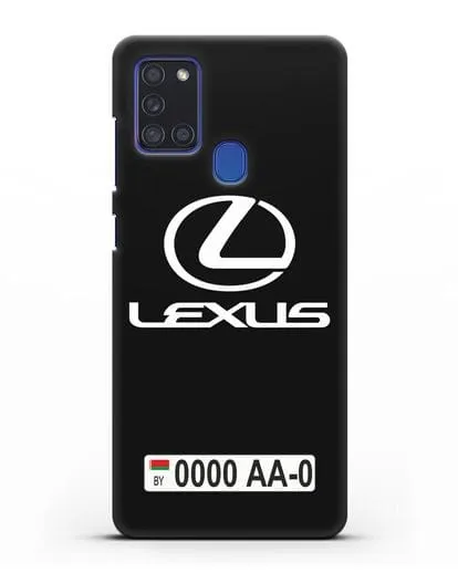 Чехол Lexus с автомобильным номером силиконовый для Samsung Galaxy A21s [SM-A217F]