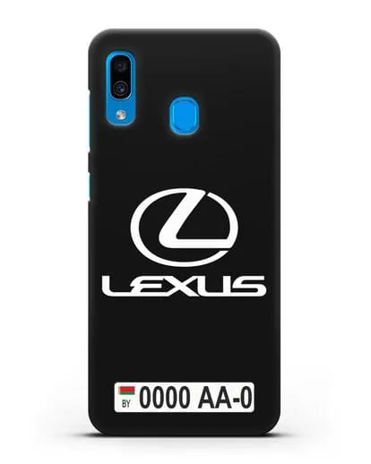 Чехол Lexus с автомобильным номером силиконовый для Samsung Galaxy A30 [SM-A305FN]