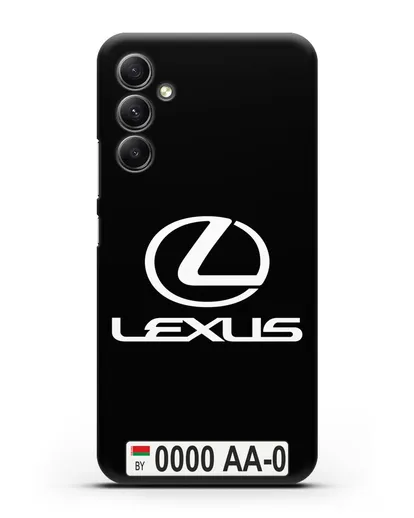 Чехол Lexus с автомобильным номером силиконовый для Samsung Galaxy A34 [SM-A346]