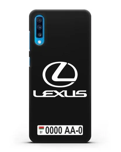 Чехол Lexus с автомобильным номером силиконовый для Samsung Galaxy A70 [SM-A705F]