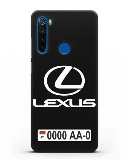 Чехол Lexus с автомобильным номером силиконовый для Xiaomi Redmi Note 8