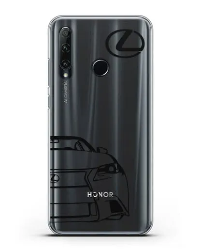 Чехол с изображением Lexus силиконовый для Honor 20e