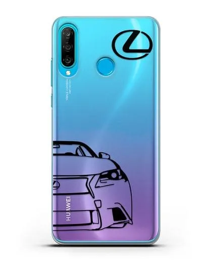 Чехол с изображением Lexus силиконовый для Huawei P30 Lite