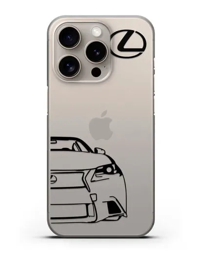 Чехол с изображением Lexus силиконовый для iPhone 15 Pro