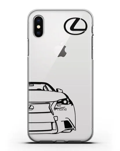 Чехол с изображением Lexus силиконовый для iPhone X
