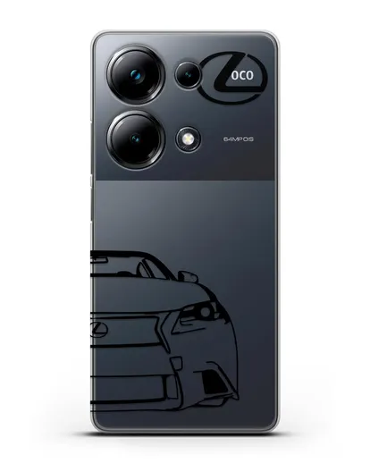 Чехол с изображением Lexus силиконовый для Xiaomi Poco M6 Pro