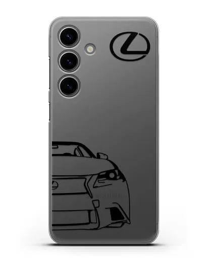 Чехол с изображением Lexus силиконовый для Samsung Galaxy S24