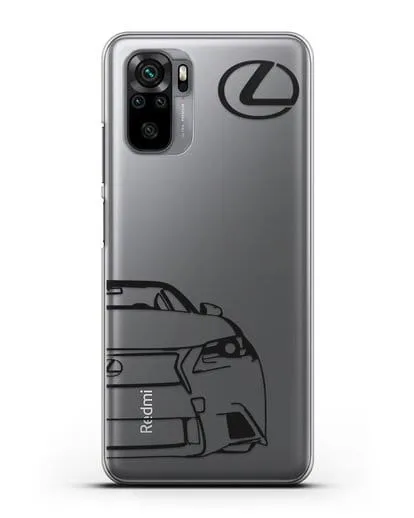 Чехол с изображением Lexus силиконовый для Xiaomi Redmi Note 10