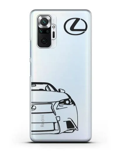 Чехол с изображением Lexus силиконовый для Xiaomi Redmi Note 10 Pro