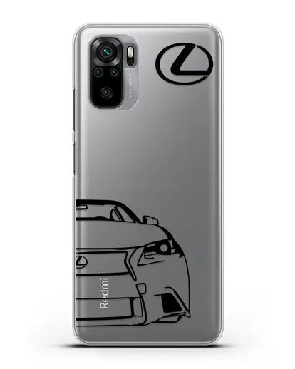 Чехол с изображением Lexus силиконовый для Xiaomi Redmi Note 10S