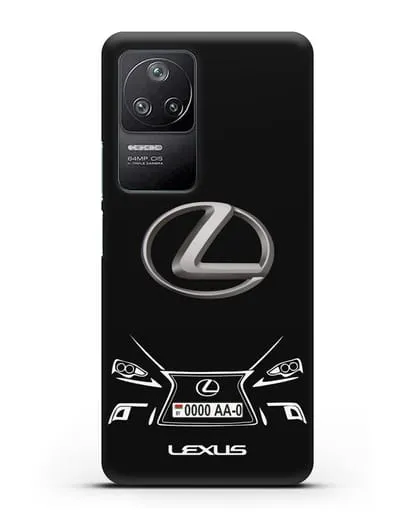 Чехол Лексус с номерным знаком силиконовый для Xiaomi Poco F4