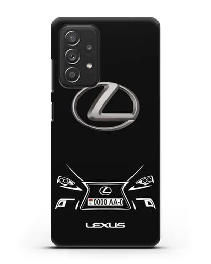 Чехол Лексус с номерным знаком силиконовый для Samsung Galaxy A53