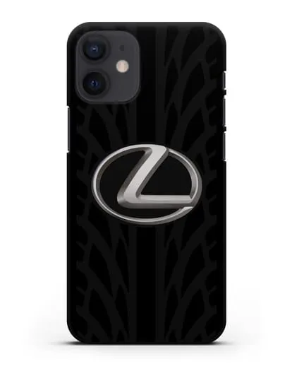 Чехол с логотипом Lexus с протектором шин силиконовый для iPhone 12 mini