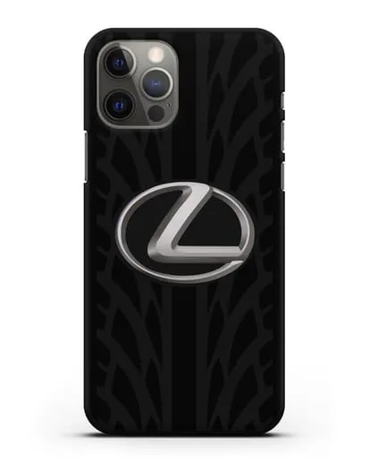 Чехол с логотипом Lexus с протектором шин силиконовый для iPhone 12 Pro
