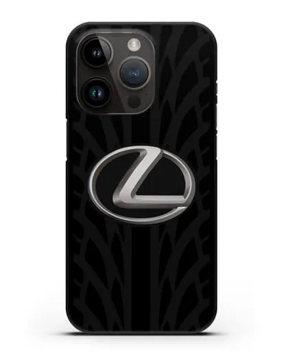 Чехол с логотипом Lexus с протектором шин силиконовый для iPhone 14 Pro