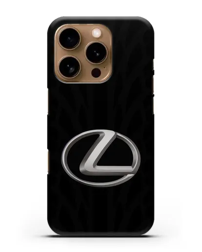 Чехол с логотипом Lexus с протектором шин силиконовый для iPhone 16 Pro