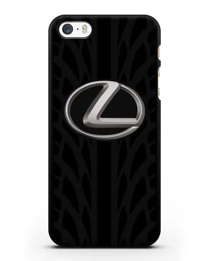 Чехол с логотипом Lexus с протектором шин силиконовый для iPhone 5/5s/SE