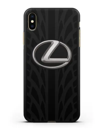 Чехол с логотипом Lexus с протектором шин силиконовый для iPhone XS Max