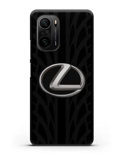 Чехол с логотипом Lexus с протектором шин силиконовый для Xiaomi Poco F3 Pro
