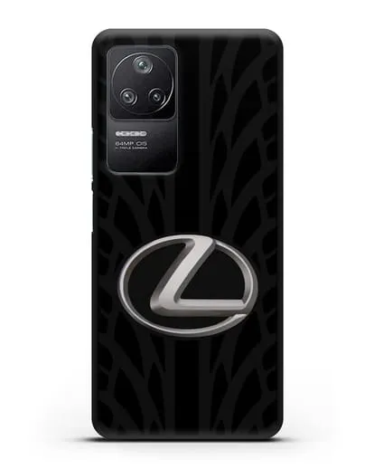 Чехол с логотипом Lexus с протектором шин силиконовый для Xiaomi Poco F4