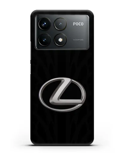 Чехол с логотипом Lexus с протектором шин силиконовый для Xiaomi Poco F6 Pro